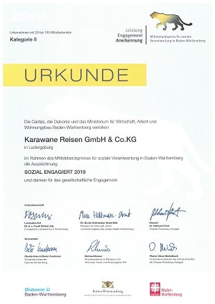 Auszeichnung SOZIAL ENGAGIERT 2019