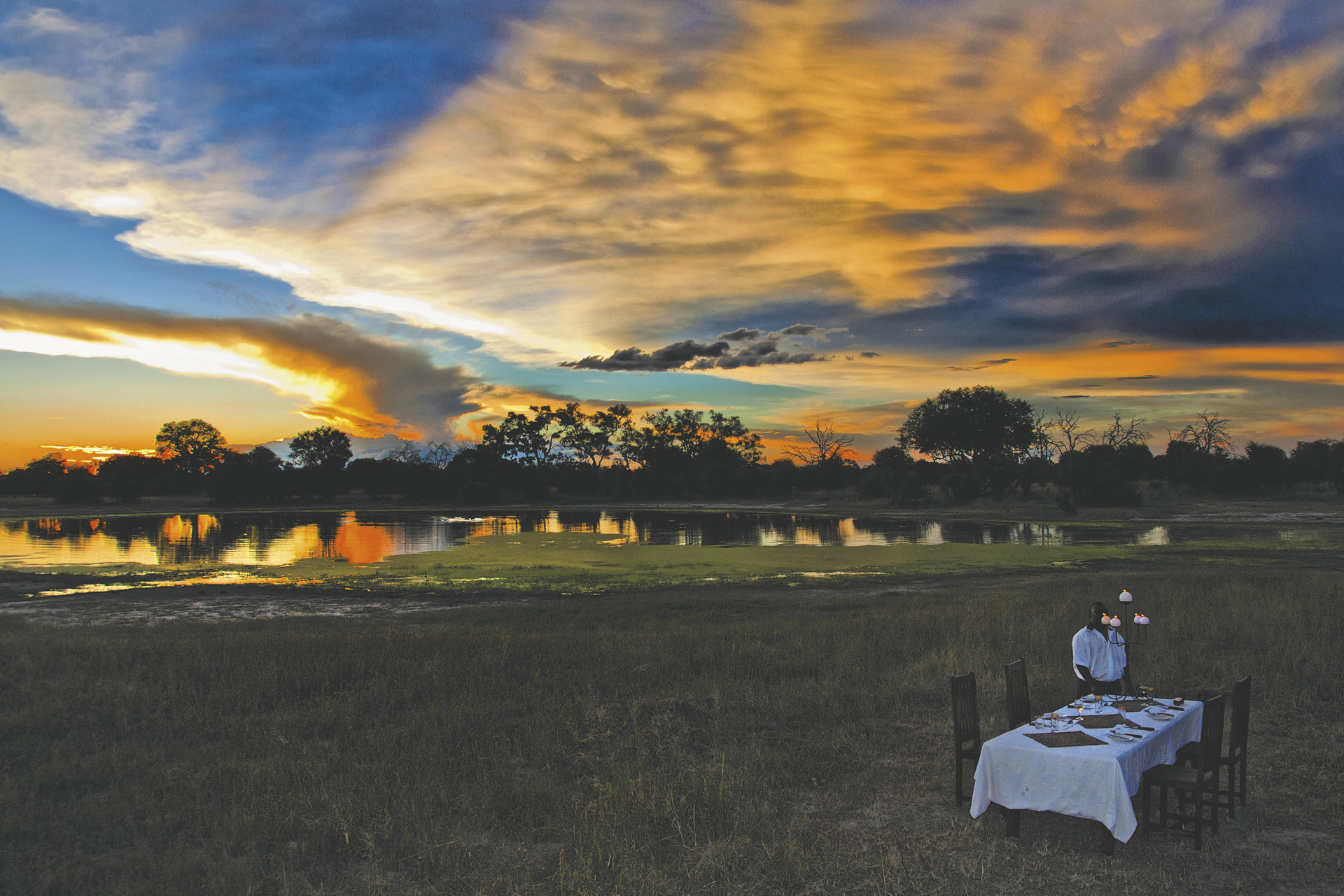 Sonnenuntergang Bomani Tented Lodge, ©Imvelo Safari Lodges